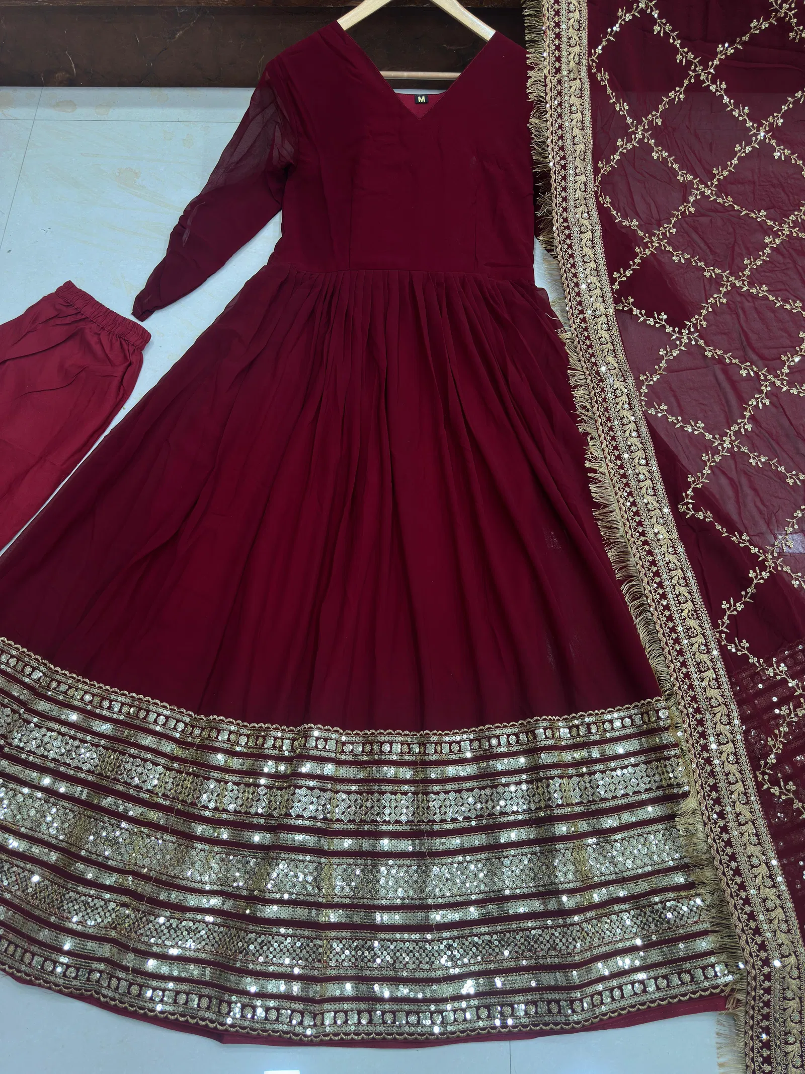 Dvd 5063 Faux Georgette With Embrodery Work Top Bottom With Dupatta Wholesalers Suppliers In Mumbai